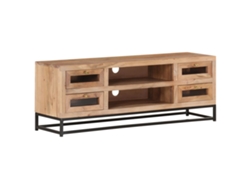 Mueble de TV de madera maciza de acacia, 110 x 30 x 40 cm, Dkd Home Decor