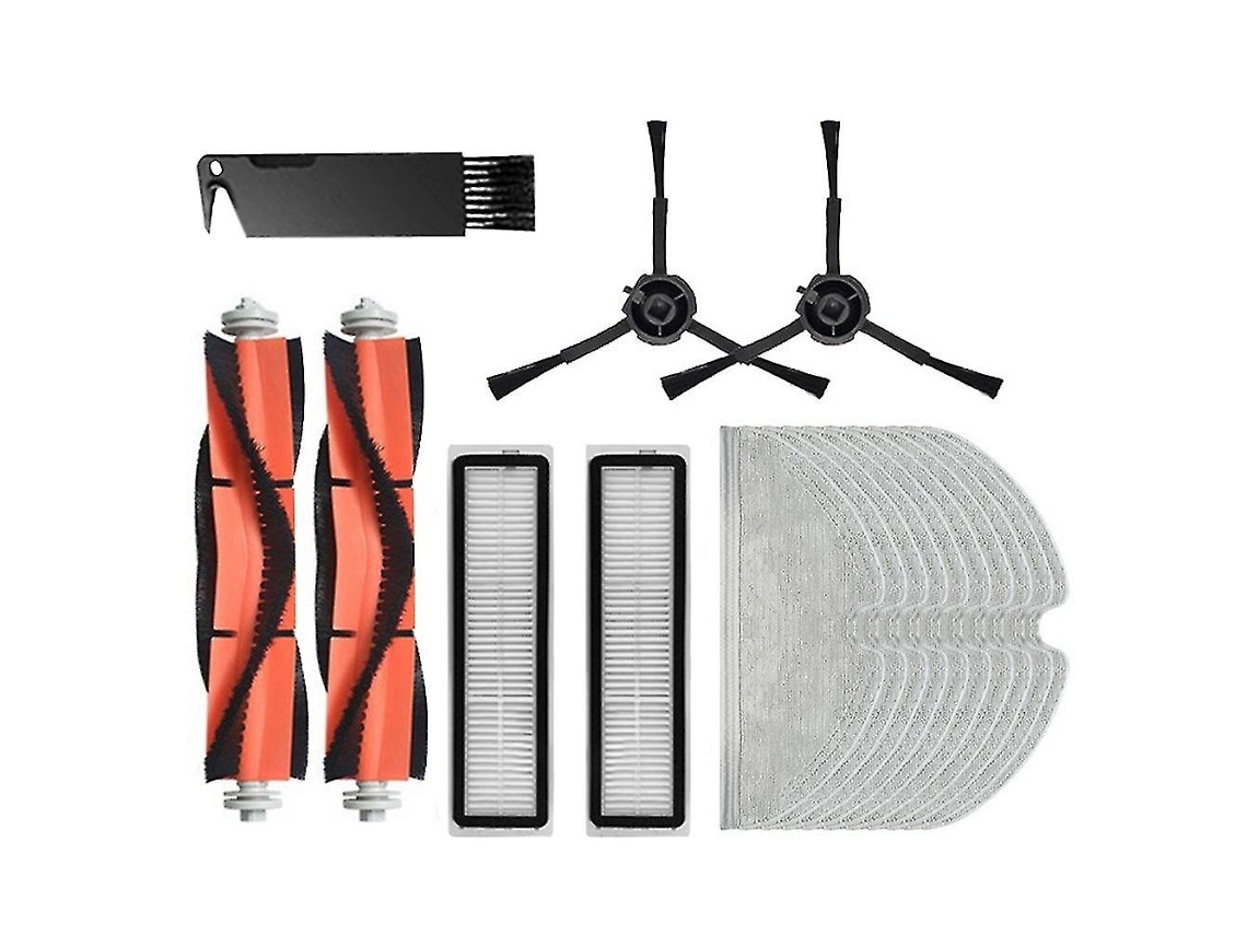 17 piezas de cepillos laterales principales, filtros y paños de fregona compatibles con Dreame L10 Pro D9