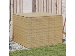 Caja De Almacenaje De Jardín Ratán Sintético Beige Mezcla 291l