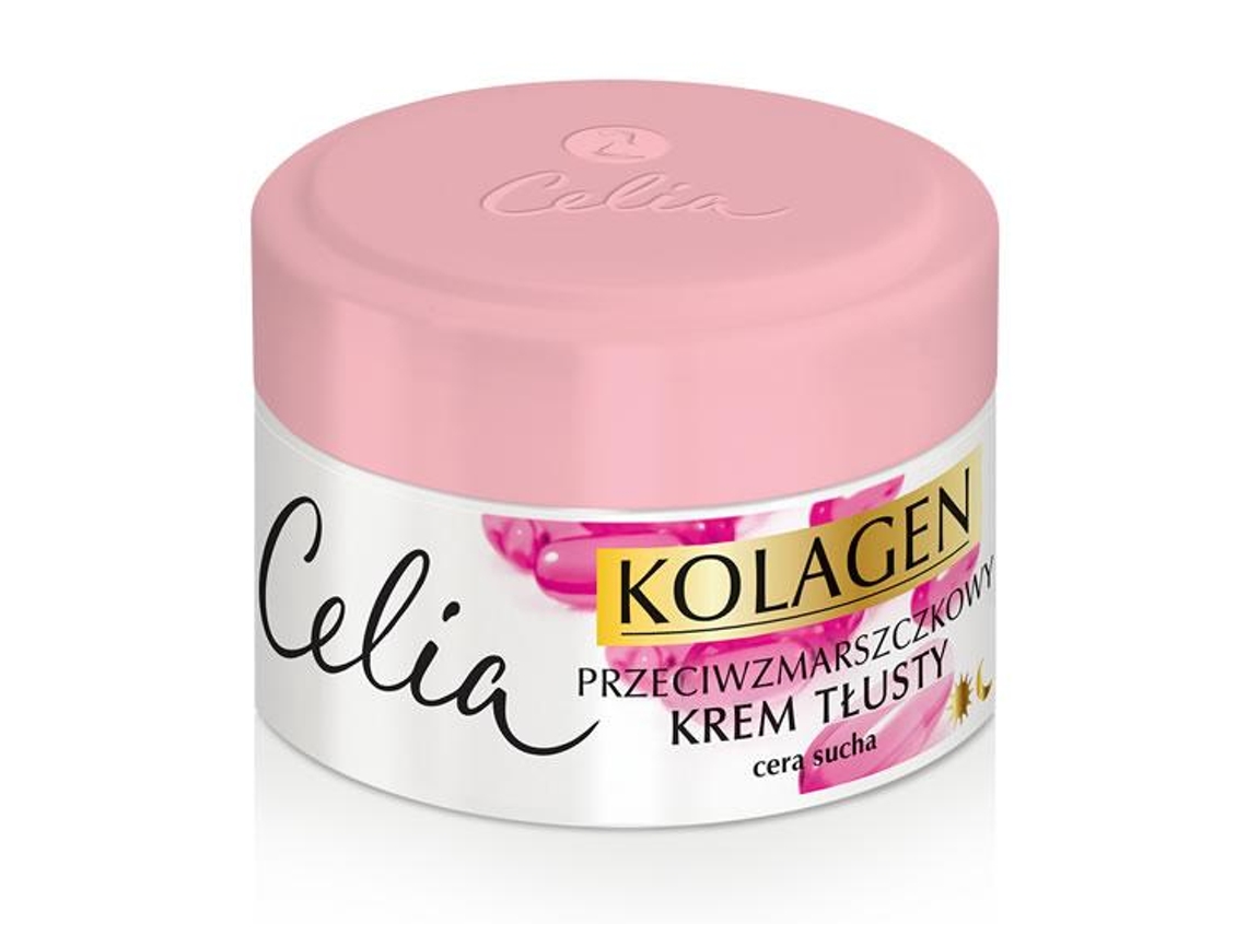 CELIA colágeno crema antiarrugas para la grasa facial vitaminas A y E 50ml