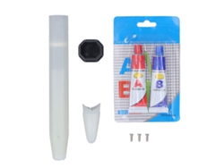 Kit de raqueta de bádminton desmontable Kklv-mango, fibra de nailon, resistente a los golpes, flotante, blanco.