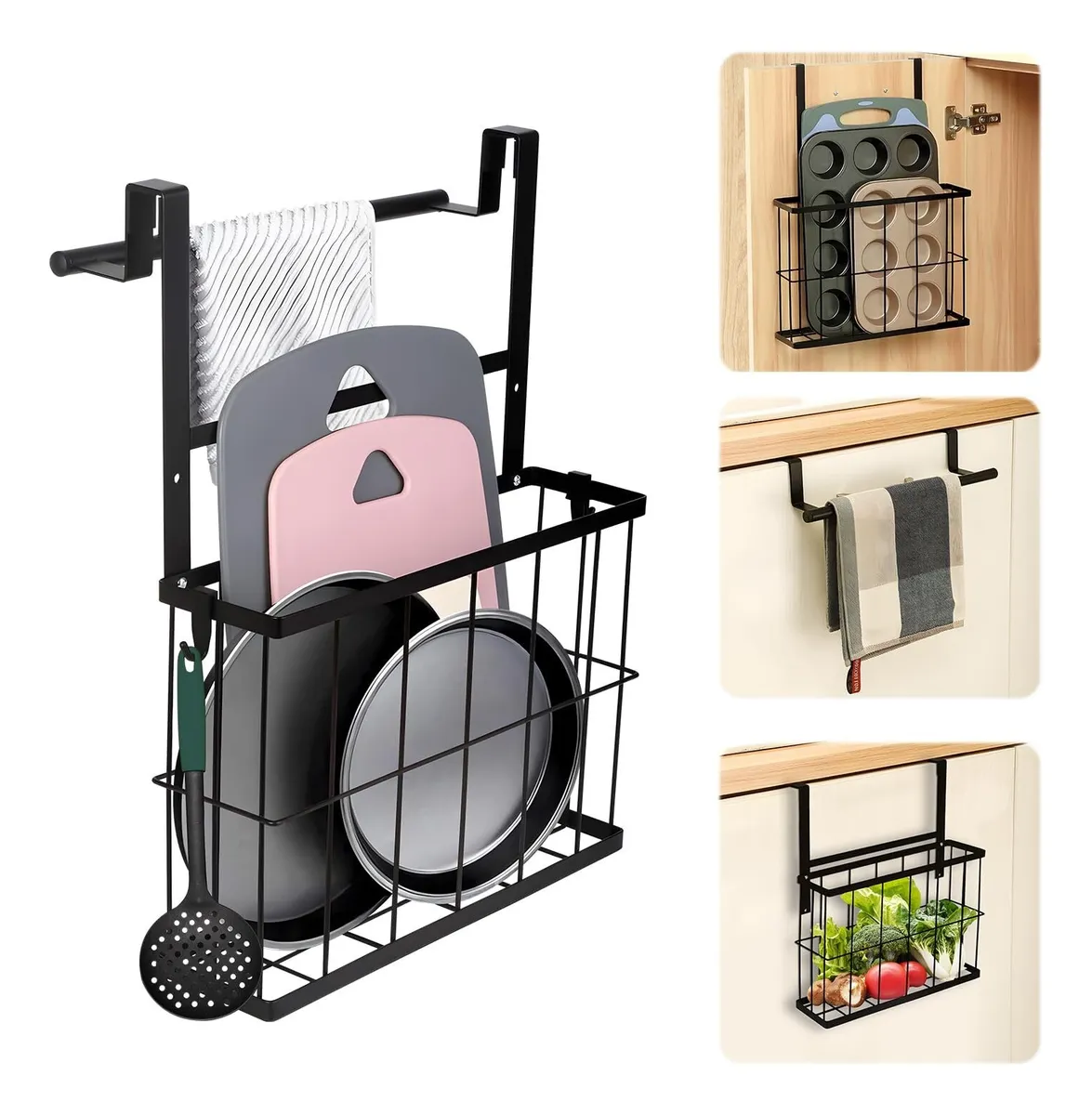 Organizador de puerta de cocina, estantes de despensa y Barvayotoy