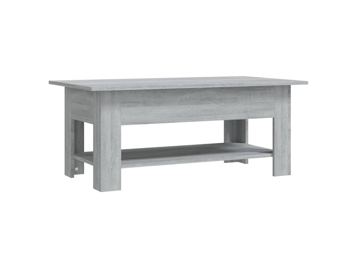 Mesa de centro de madera procesada Sonoma gris MAISON EXCLUSIVE (102 x 55 x 42 cm)