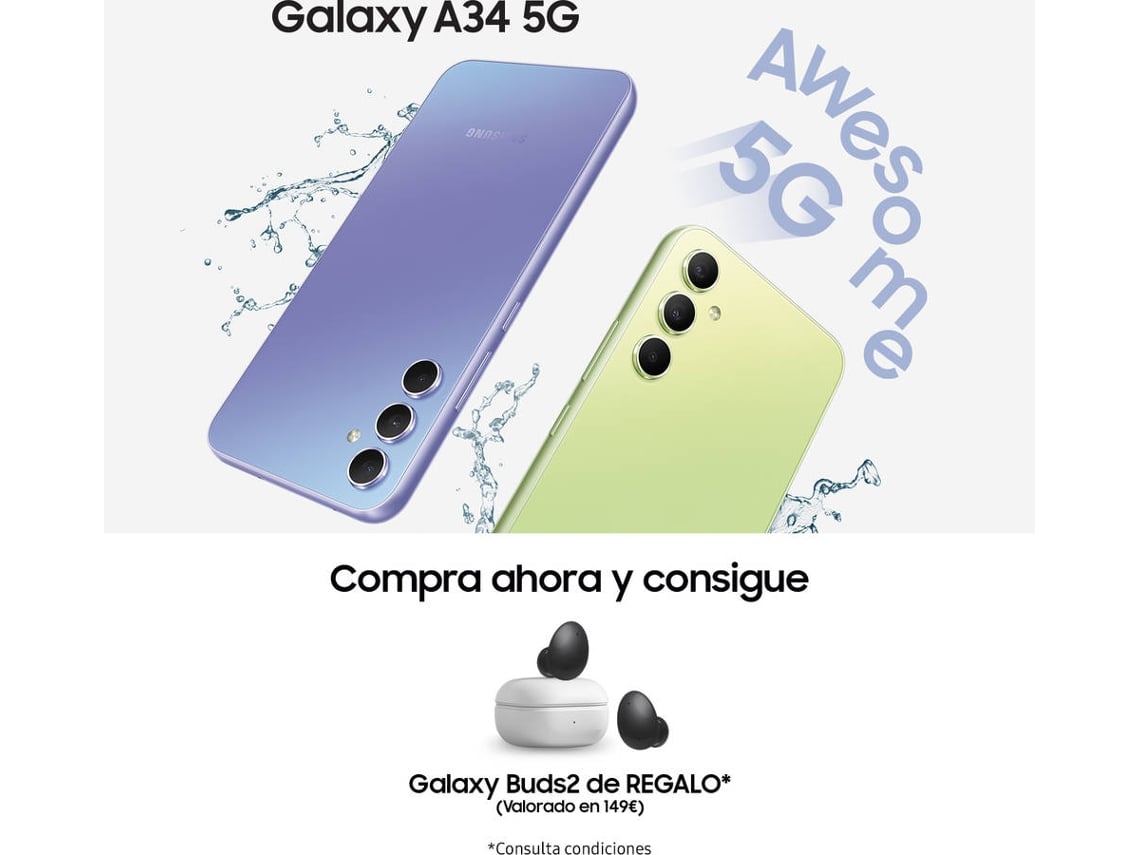 Smartphone SAMSUNG Galaxy A34 5G (6.6'' - 6 GB - 128 GB - Lime)