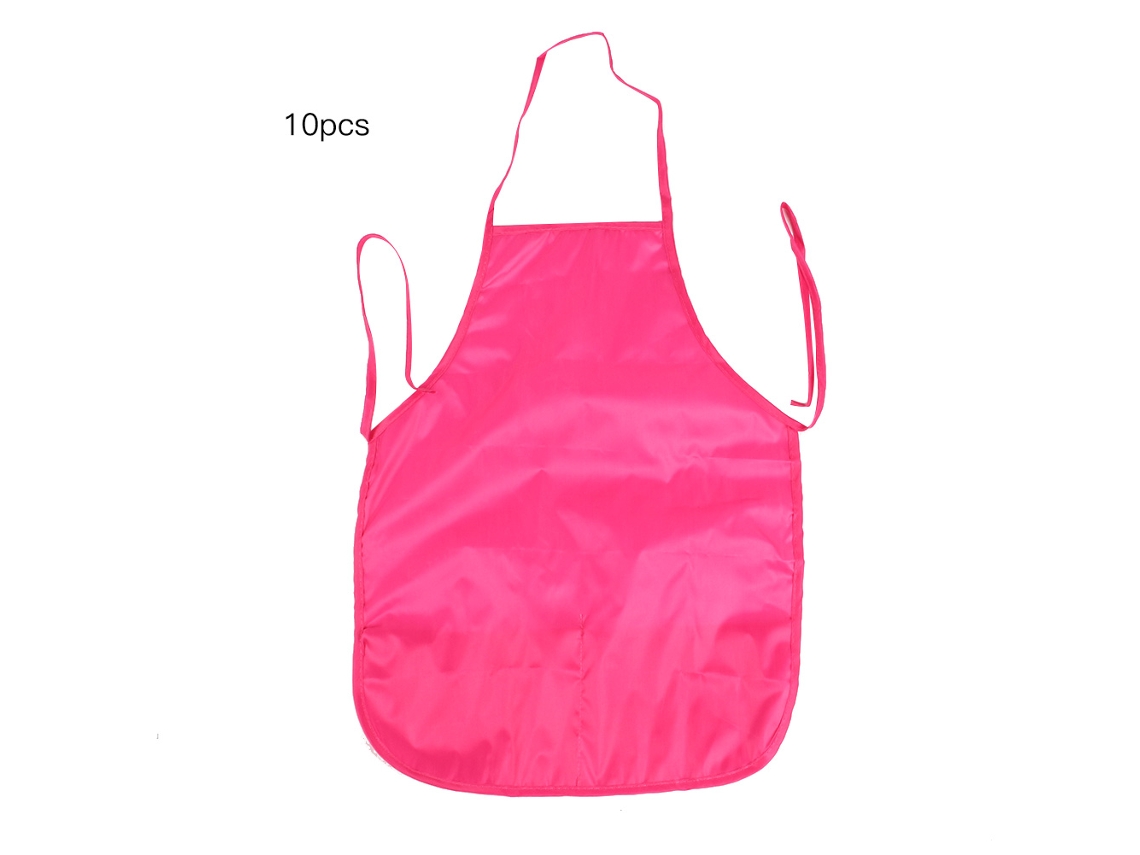 10 Piezas De Delantal Sin Mangas Para Pintura Infantil Impermeable (rosa)