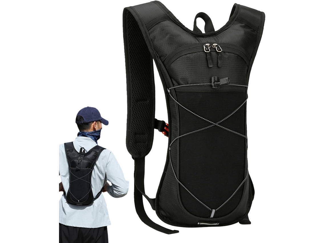 Mochila de hidratación con depósito de agua | Nailon ligero con bandas reflectantes y correas para los hombros. Aj Vayotoy
