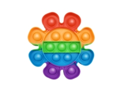 Juguete sensorial de silicona, burbujas arcoiris, 12 cm, modelo H