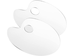 VIVILIYYA Paleta De Pintura Oval Transparente, Fácil Limpeza (2 Unidades)