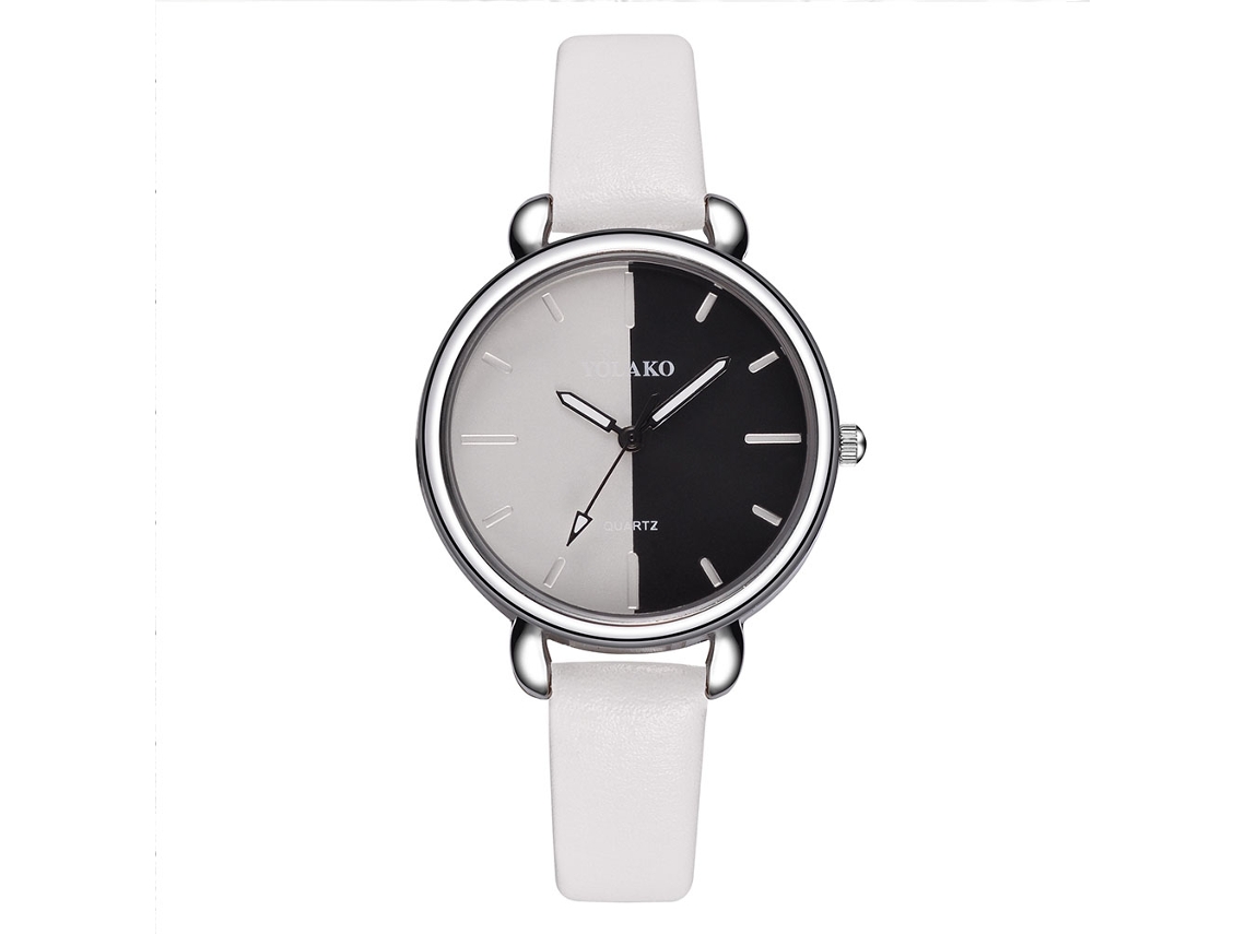 Reloj De Pulsera Vansvar Para Mujer Con Diseño Floral, Correa De Poliuretano, Movimiento De Cuarzo Y Diamantes De Imitación Verdes.