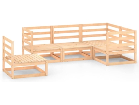 Conjunto 5 de muebles de jardín VIDAXL madera maciza de pino