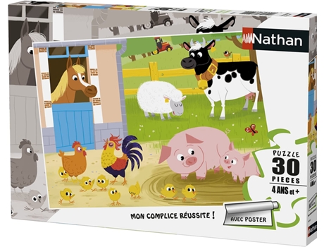 Puzzle NATHAN (Cartón - Beige - 30 x 23 cm)