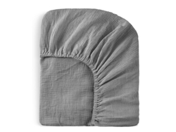 Funda De Colchón De Cuna Digital De Gasa De Algodón Puro De Doble Capa,82x41x8cm(gris)