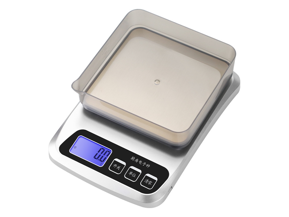 Báscula electrónica pequeña para cocinar, carga por batería, doble propósito, 5 kg/0,5 g, Siurn