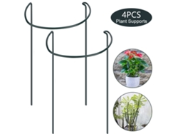Soporte Para Plantas Varillas Semi Redondas Anillos Jardín Flor Interior Apoyo Macetas