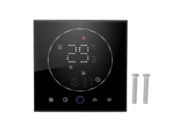 Termostato Inteligente Inalámbrico, Programable, De Montaje Preciso En Pared, Pantalla Led, Ac95-240v, Negro, Cuadrado