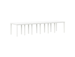Mesa de jardín blanca 350 x 100 x 74 cm Patas de mimbre MAISON EXCLUSIVE