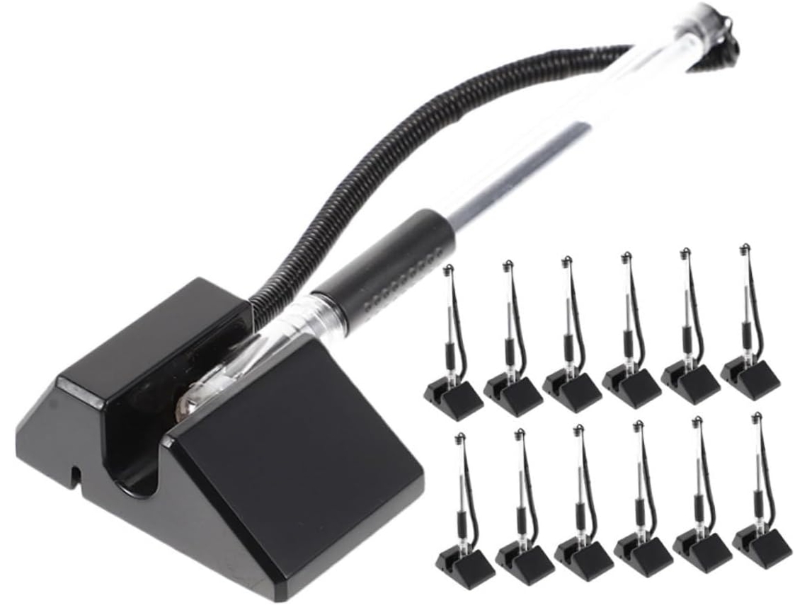 Paquete De 20 Bolígrafos Negros De 0,5 Mm, Adhesivos, Ergonómicos, De Plástico, Para Uso De Oficina.