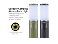 Linterna Led Multifuncional Para Acampar, Con Luces De Cadena, Resistente Al Agua, Modos De Iluminación Y Función De Batería Externa.