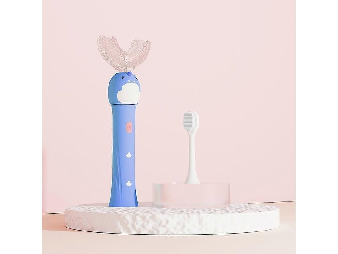 Escova De Dentes Elétrica Com Estampa De Dinossauro, Dentes Retos E Em Formato De U Substituíveis, Ideal Para Crianças.