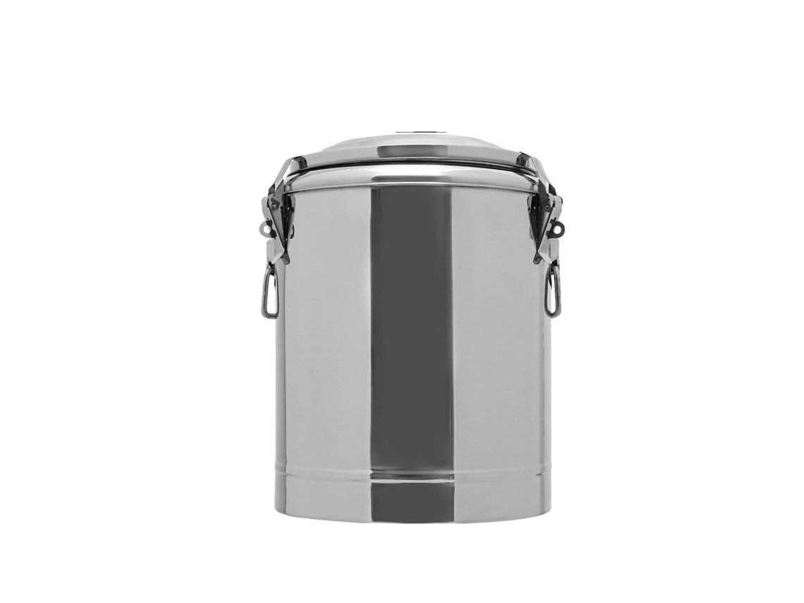 Cubo isotérmico, capacidad de 14 litros, acero inoxidable duradero.