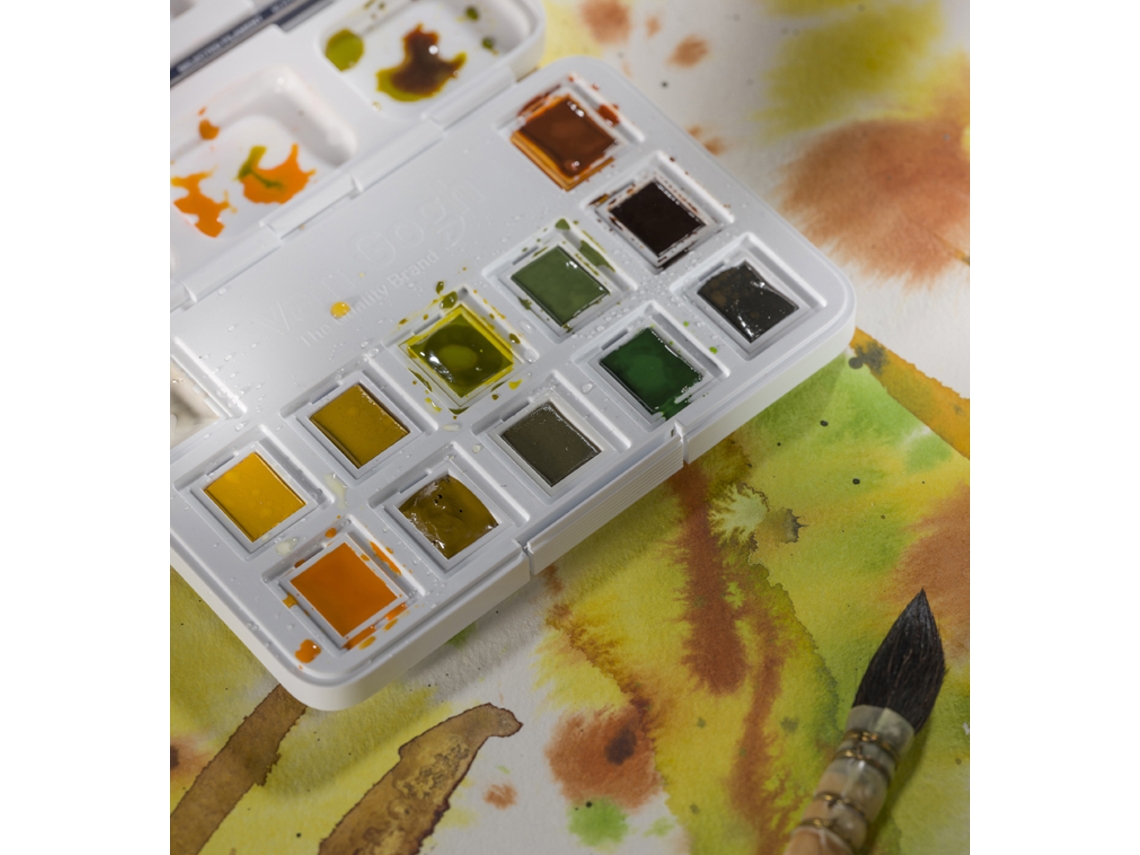 Pintura Acuarela ROYAL TALENS Van Gogh Caja con 12 Colores Naturales