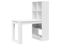 Mesa con estante, blanca, 122x67x145 cm, madera procesada, MAISON EXCLUSIVE