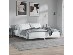 Estructura De Cama Madera De Ingeniería Blanco Brillo 180x200cm