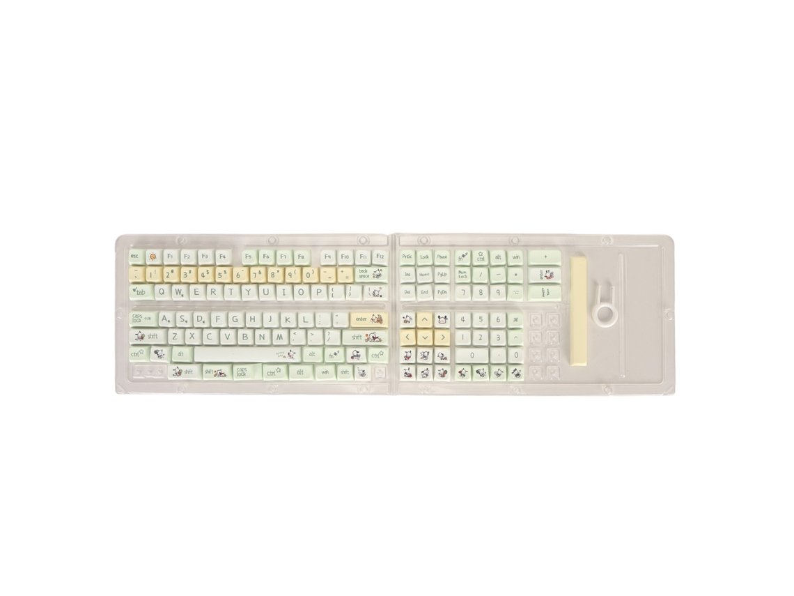 Conjunto De Keycaps Pbt Transparente 135 Teclas Para Teclado Mecânico 61 87 96 98 104 108