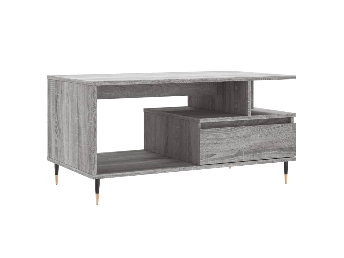 Maison Exclusive - Mesa De Centro Madera Contrachapada Gris Sonoma 90x49x45 Cm