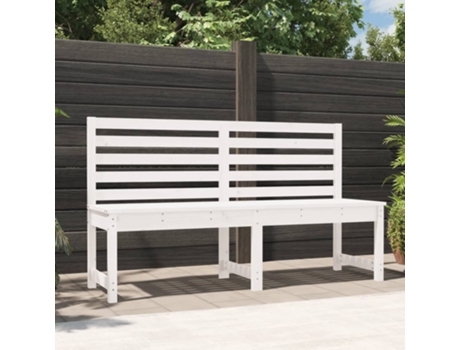 Banco De Jardín VIDAXL Blanco Madera (157.5x48x91.5 cm)