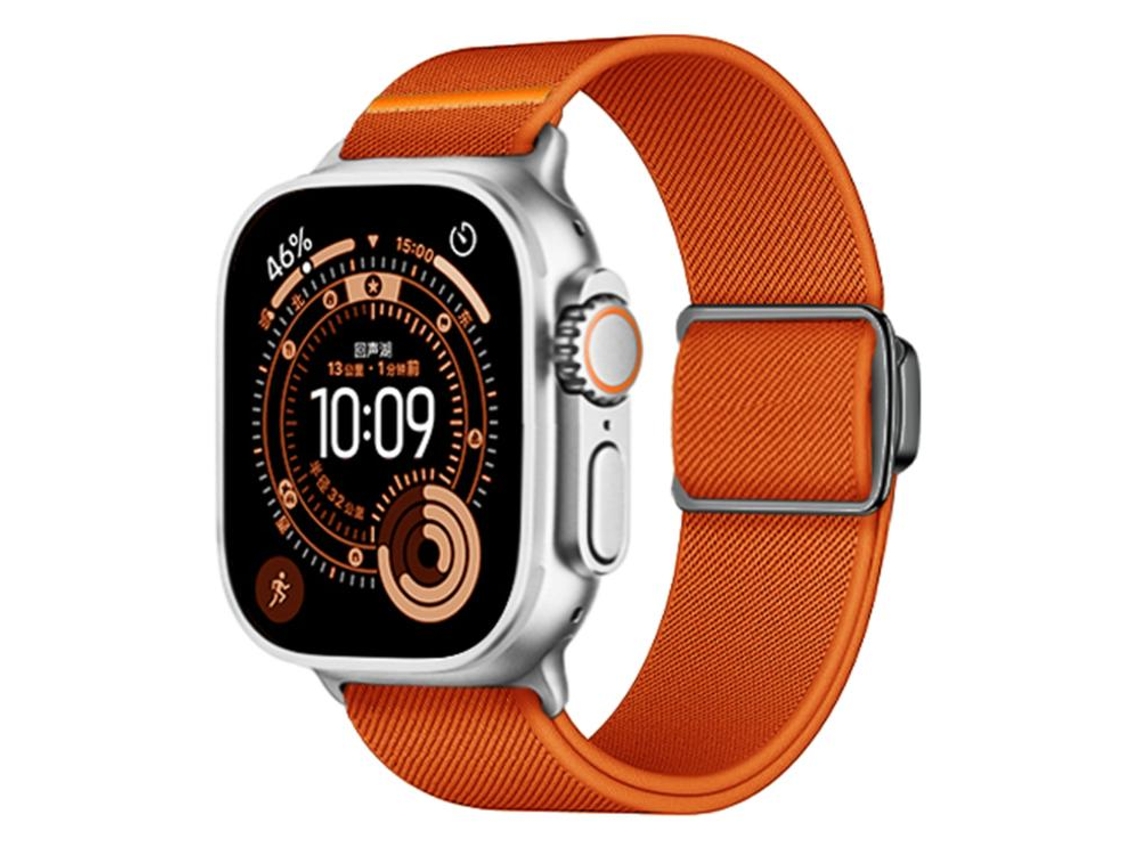Correa para Apple Watch de 42/41/40/38 mm - Nylon elástico con cierre magnético de titanio
