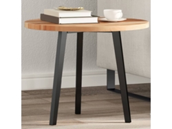 Tablero De Mesa Redondo Madera Maciza De Acacia Ø50x2 Cm