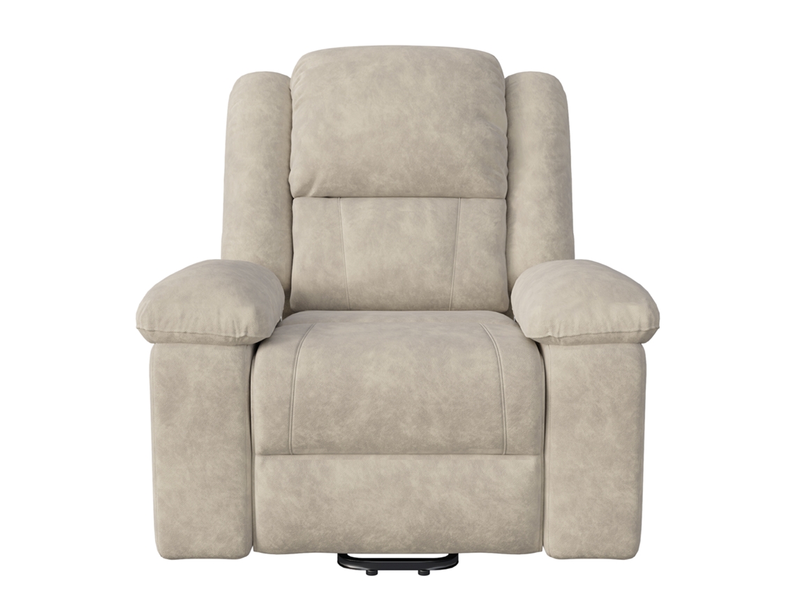 Sillón reclinable eléctrico YCONE en tela Girs, dimensiones 102x106x69cm, gris.