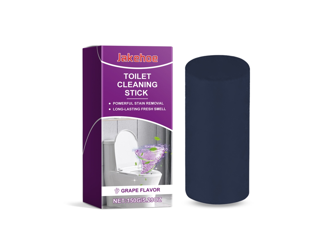 Barra limpiadora de inodoros con aroma a uva. Potente eliminador de manchas y olores para inodoros frescos.