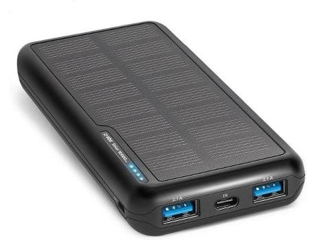 Powerbank SBS Solar FastCharge (10000 mAh - USB - USB-C - Negro)