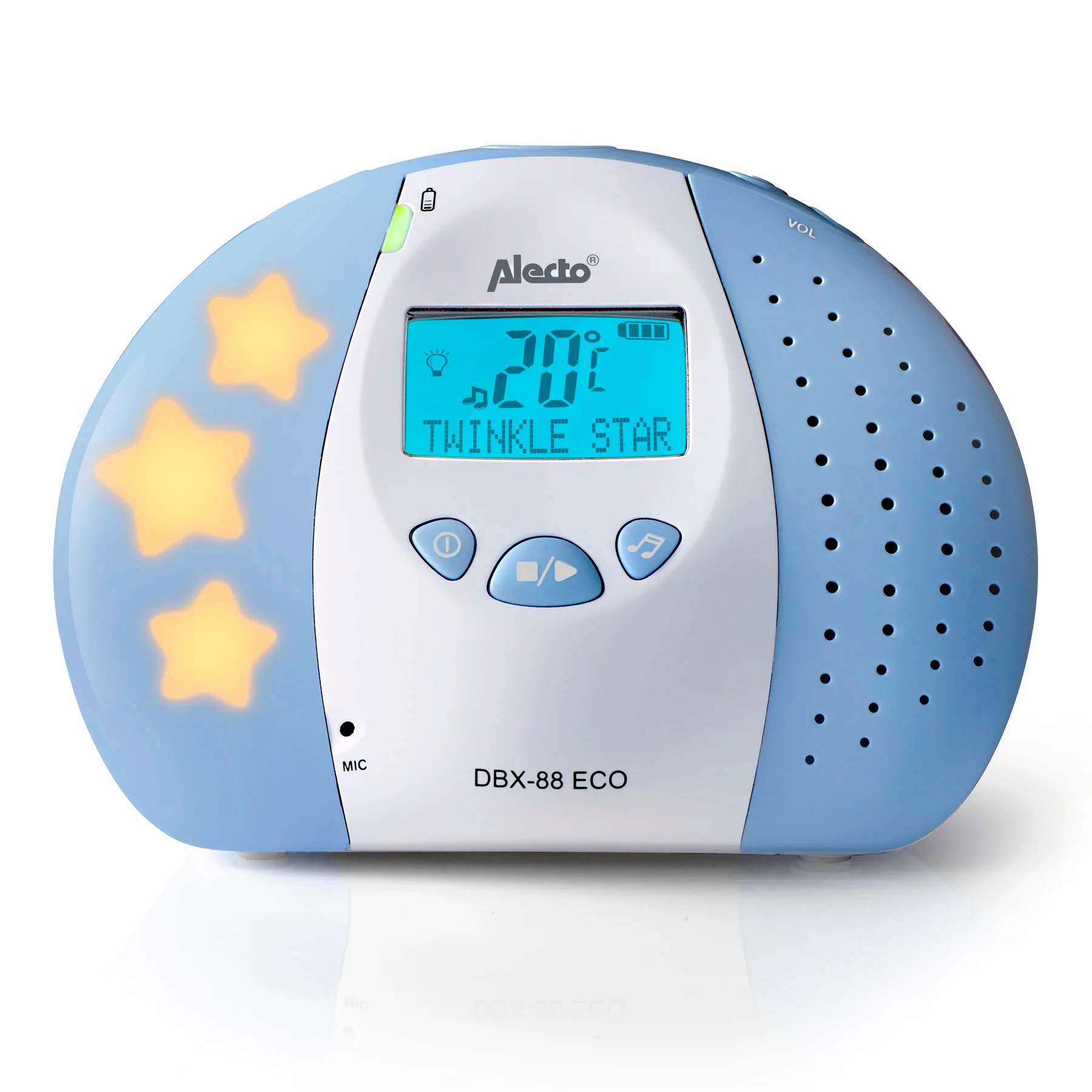 Dect Monitor Dbx88 eco blanco y azul alecto full babyphone intercomunicador para