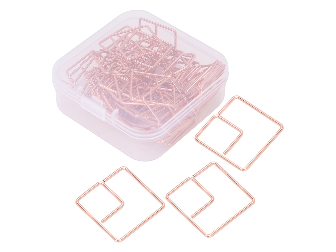 Clips Cuadrados De Hierro Galvanizado Para Papel, Para Uso En La Oficina Y El Hogar, 55 Unidades.