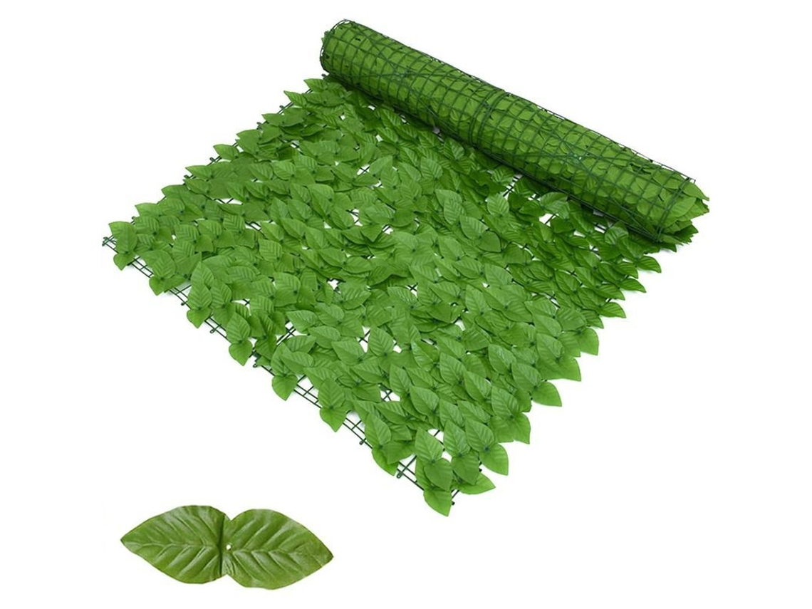 Rollo De Seto Artificial Verde Claro, Follaje Para Vallas Para Protección De Balcones, Seto Artificial De Plástico