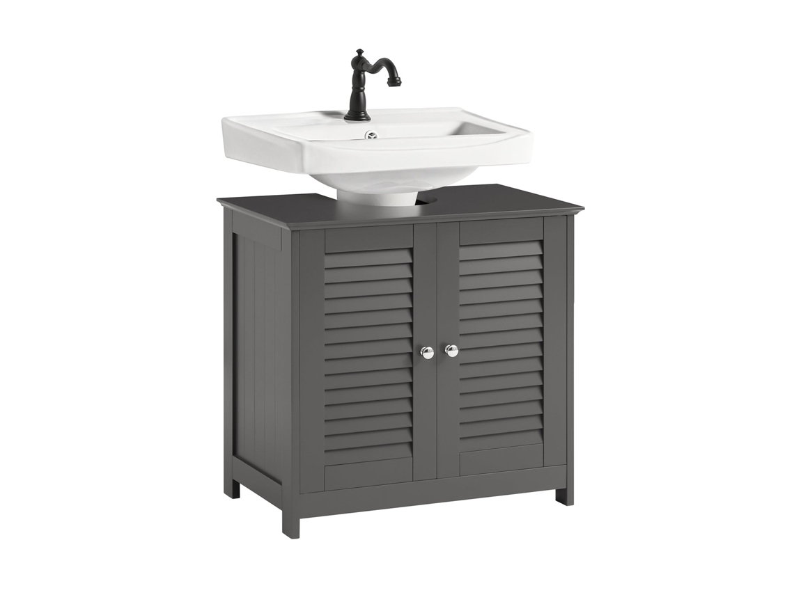 Armario de Bañero SOBUY (60 x 35 x 58 cm - MDF - Gris)
