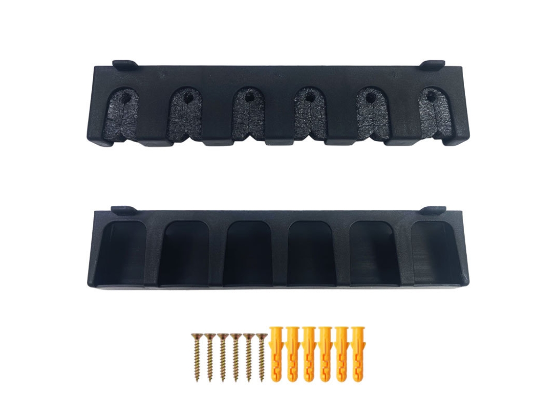 Soporte Vertical para Seis Cañas de Pescar, Accesorio de Pesca de Pared, Material ABS.