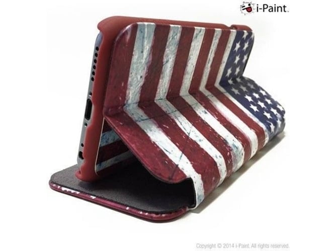 Funda iPhone 6, 6s, 7, 8 I-PAINT Double USA Rojo