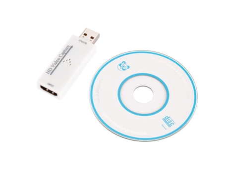 Tarjeta de captura USB2.0 HDMI Video 1080P HDMI Video Transmisión en vivo Transmisión PS4 DVD Clase en línea Caja de grabación de juegos blanco