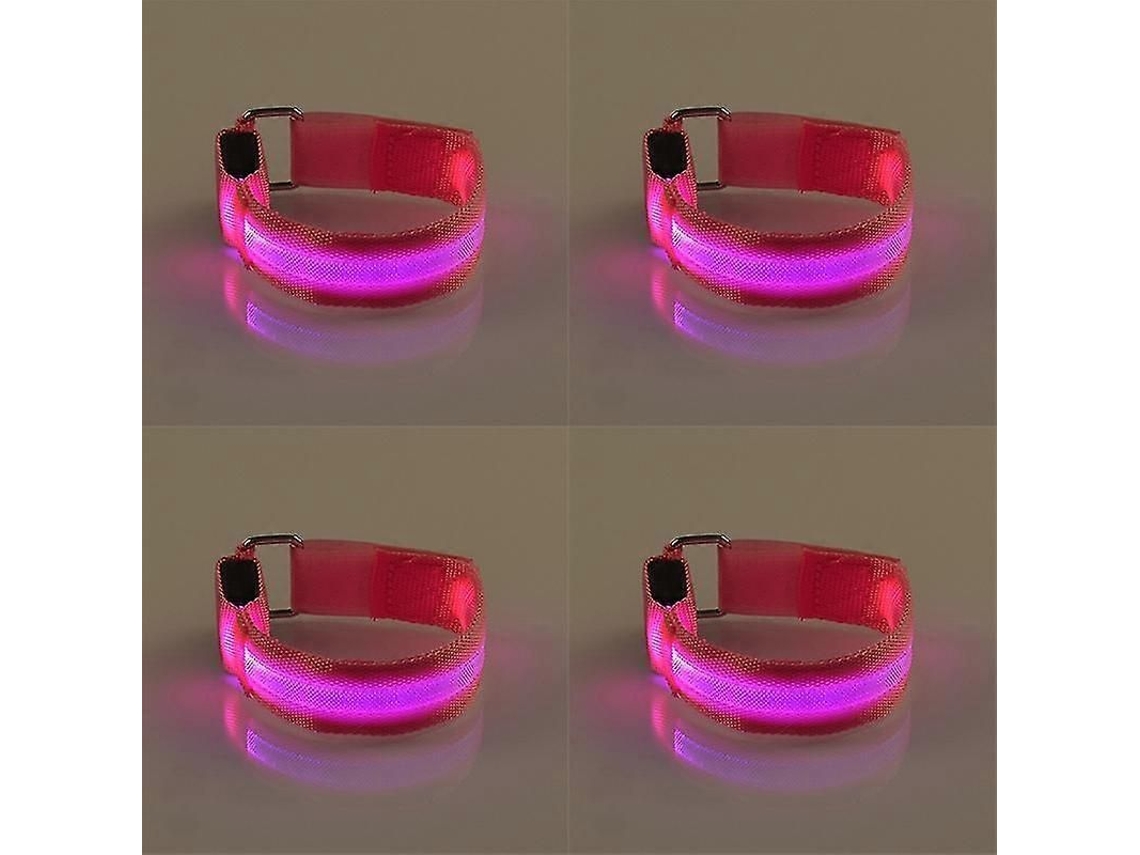 Cinturones De Seguridad Para Patas De Caballo Con Luz Led Para Montar De Noche Y Deportes Al Aire Libre, Color Rosa (cn)