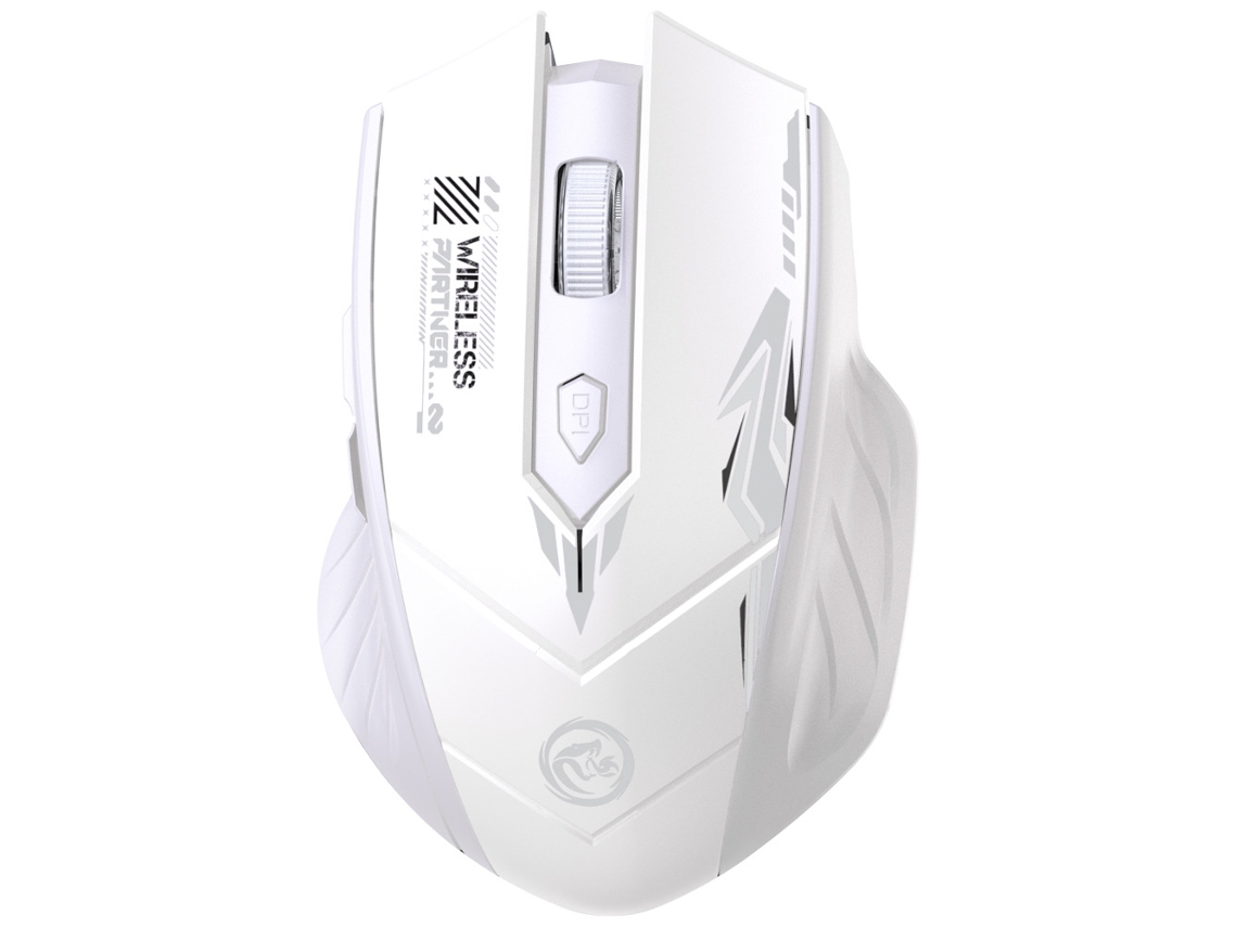 Ratón mecánico recargable para juegos, accesorio inalámbrico silencioso con Bluetooth, diseño mecánico gris espacial