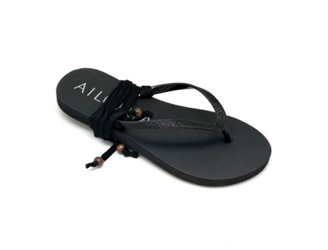 Sandalias de dedo AILORIA Pampelonne Mujer (Negro)