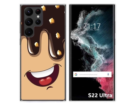 Carcasa Samsung Galaxy S22 Ultra 5G TUMUNDOSMARTPHONE Dibujos Helado Chocolate Multicolor
