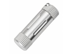 Porta-comprimidos Polski Titânio Prateado 12x12x36mm 1 Un Selado Impermeável Mini 7g Para Viagem E Chaveiro