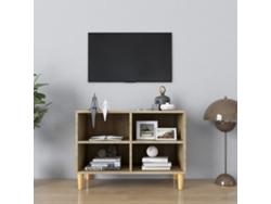 Mueble de Armario Tv con Patas de Madera 69,5X30X50 Cm Roble Sonoma