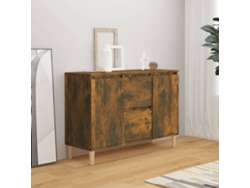 Aparador Madera De Ingeniería Roble Ahumado 101x35x70 Cm