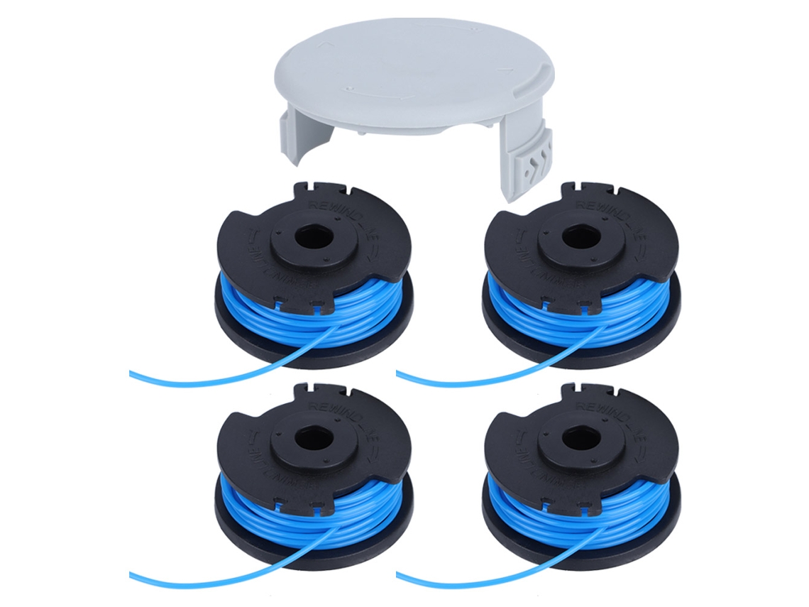 Juego De 4 Carretes Con Tapa Para Accesorios De Cortacésped Ryobi Ac14rl3a Y Ac80rl3.